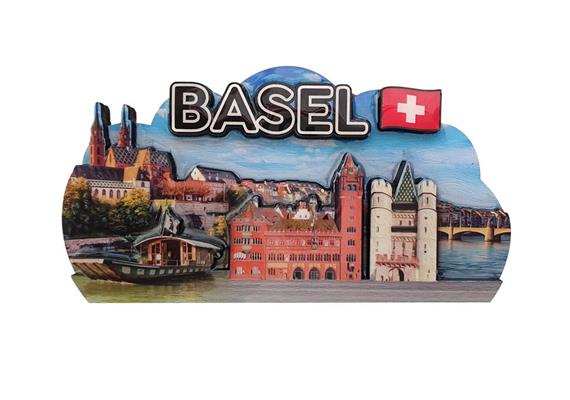 Magnet 3-lagig, mit Epoxy Schicht "Basel", 6.5 x 12 cm