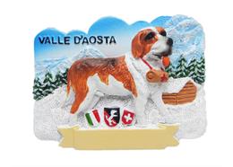 Magnet Bernhardiner Hund Winterlandschaft