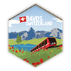 Magnet Davos Berglandschaft mit Zug