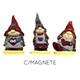 Magnet Gnom Damen, 3 assortiert