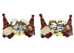 Magnet Gnom mit Herz und Schneelandschaft, 2 assortiert