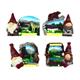 Magnet Gnom Sommer mitTieren, 4 assortiert