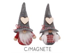 Magnet Gnom, Tiroler mit Holzherz Zermatt, 10cm, 2 assortiert