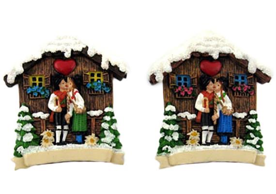 Magnet Heidi und Peter vor Chalet, 2 assortiert