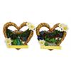Magnet Herzförmig Landschaft mit Edelweiss, 2 assortiert