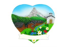 Magnet Herzförmig mit Matterhorn Sommer