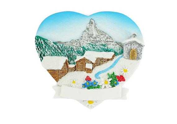 Magnet Herzförmig mit Matterhorn Winter