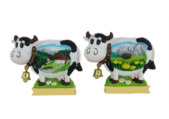 Magnet Kuh mit Sommerlandschaft, 2 assortiert