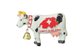 Magnet Kuh weiss mit Schweiz