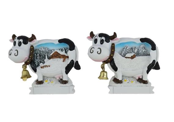 Magnet Kuhform mit Landschaft, 5x6.5cm, 2 assortiert
