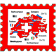 Magnet LD Briefmarke Switzerland, Rubber, 66 x 59 mm (L x B)