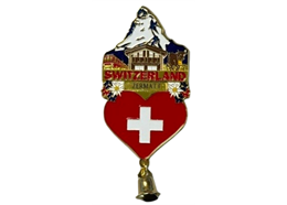 Magnet Metall Matterhorn Zermatt Switzerland Herz, gold