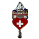 Magnet Metall Matterhorn Zermatt Switzerland Herz, silber