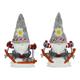 Magnet Skifahrer Gnom, 5.5x8.5cm, 2 assortiert