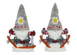 Magnet Skifahrer Gnom, 5.5x8.5cm, 2 assortiert