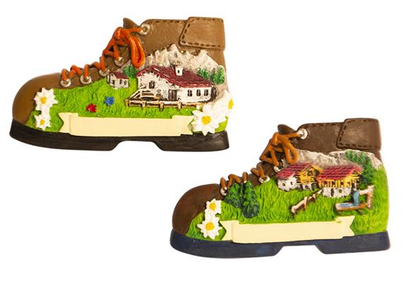 Magnet Somemrlandschaft mit Wanderschuh, 2 assortiert