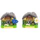 Magnet Sommer Almhaus mit Uhr, 2 assortiert