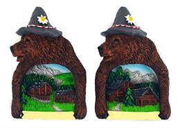 Magnet Sommer Bär mit Tiroler Hut, 2 assortiert
