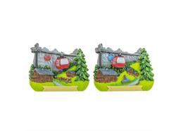 Magnet Sommer Berglandschaft mit Seilbahn, 2 assortiert