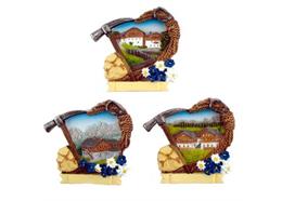 Magnet Sommer Eisbickel mit Häuser und Blumen, 3 assortiert
