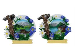 Magnet Sommer Enzian und Berglandschaft, 2 assortiert