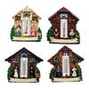 Magnet Sommer Haus mit Thermometer, 4 assortiert