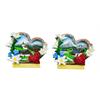 Magnet Sommer Herzform mit Blumen und Landschaft, 2 assortiert