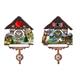 Magnet Sommer Kuckucksuhr mit Pendel, 2 assortiert