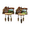 Magnet Sommer Kuckucksuhr mit Velofahrer und Kuh, 2 assortiert
