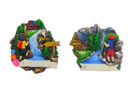 Magnet Sommer mit Wanderer und Fluss, 2 assortiert