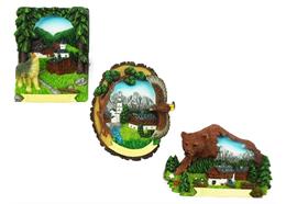 Magnet Sommer Tiere mit Landschaft, 3 assortiert