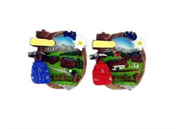Magnet Sommer Wanderweg mit Rucksack, 2 assortiert