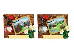 Magnet Sommerbild mit Gondel, 7.5x5.5cm, 2 assortiert