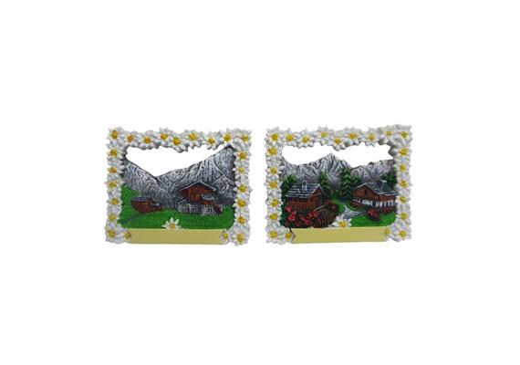Magnet Sommerlandschaft in Edelweissrahmen, 2 assortiert