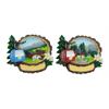 Magnet Sommerlandschaft in Holzrinde mit Gondel, 2 assortiert