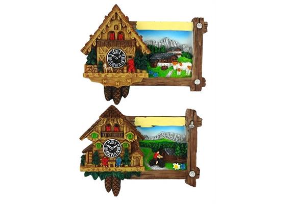 Magnet Sommerlandschaft Kuckucksuhr, 2 assortiert