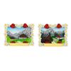 Magnet Sommerlandschaft mit Edelweissrahmen, 7 x 5cm, 2 assortiert