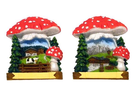 Magnet Sommerlandschaft mit Fliegenpilz, 2 assortiert