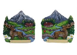 Magnet Sommerlandschaft mit Hirsch, 2 assortiert