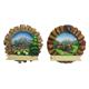 Magnet Sommerlandschaft mit Holzrahmen, 2 assortiert