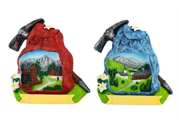 Magnet Sommerlandschaft mit Rucksack, 2 assortiert