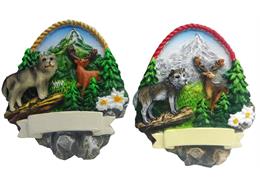 Magnet Sommerlandschaft mit Wolf, 2 assortiert