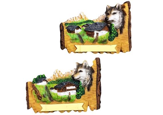 Magnet Sommerlandschaft Wolf, 2 assortiert