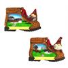 Magnet Wanderschuhe mit Gnom und Landschaft, 2 assortiert