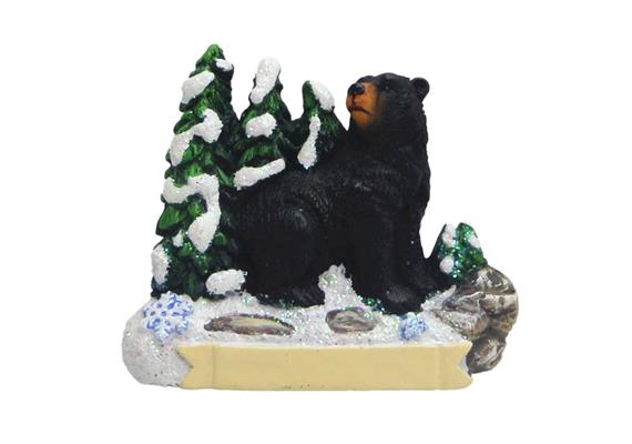 Magnet Winter Braunbär mit Tannen