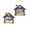 Magnet Winter Haus mit Edelweiss und Landschaft, 2 assortiert