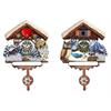 Magnet Winter Kuckucksuhr mit Pendel, 2 assortiert