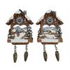 Magnet Winter Kuckucksuhr mit Tannenzapfen, 2 assortiert