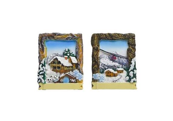 Magnet Winter mit Seilbahn, 2 assortiert