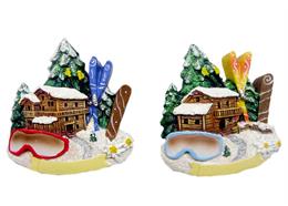 Magnet Winter mit Skimaske, 2 assortiert